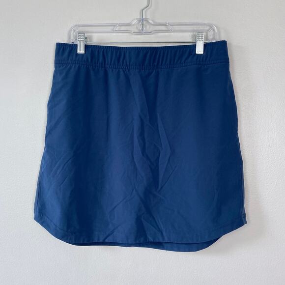 Eddie Bauer Hiking Skort Blue Pull-On Elastic Waist Mesh Side Tennis Golf L - Picture 1 of 7